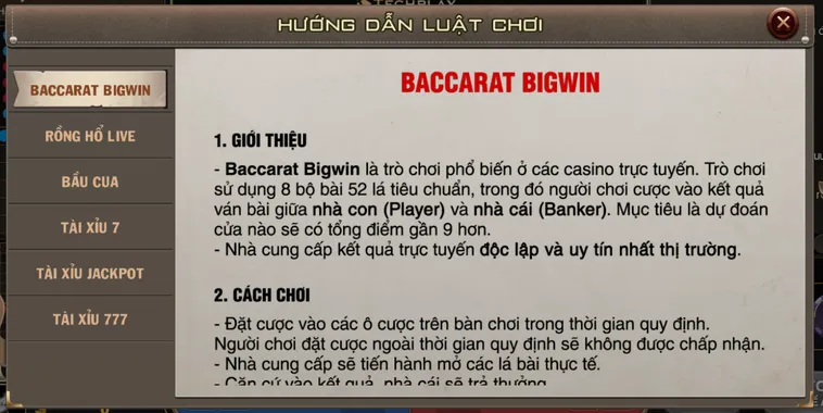 Baccarat BigWin Livestream Tại B52 Club Sân Chơi Đẳng Cấp Thượng Lưu Hàng Đầu