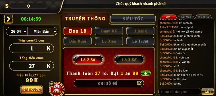 Lô Đề 1 Ăn 99 Tại B52 Club Sân Chơi May Mắn Với Tỷ Lệ Thưởng Khủng