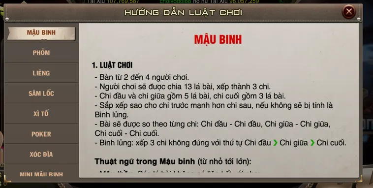 Chinh Phục Đỉnh Cao Game Bài Mậu Binh Tại B52 Club Với Nhiều Thắng Lợi