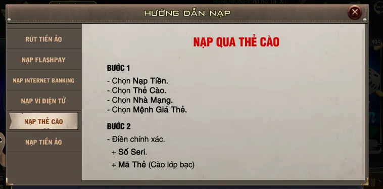 Hướng Dẫn Cách Nạp Tiền B52 Club Siêu Tốc Để Tham Gia Trò Chơi