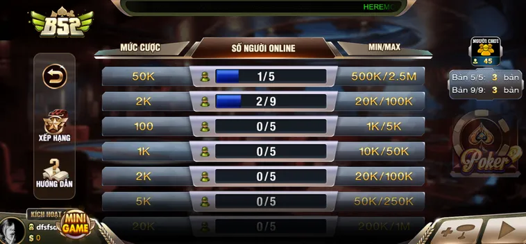 Poker Tại B52 Club Sảnh Đấu Đẳng Cấp Cho Những Cao Thủ Thích Thách Thức