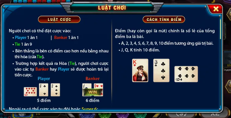 Super Baccarat 6 Tại B52 Club Sảnh Đấu Bài Cào Đẳng Cấp Thượng Lưu