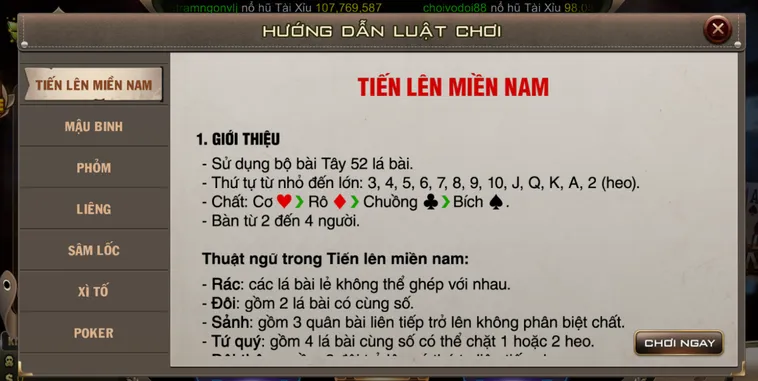 Chinh Phục Siêu Phẩm Tiến Lên Miền Nam Tại B52 Club Đầy Kịch Tính