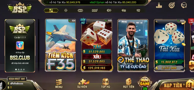 Cổng Game B52 Club - Đa Dạng Các Trò Chơi Đổi Thưởng Hấp Dẫn Dễ Dàng Trúng Lớn