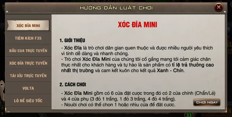 Trải Nghiệm Minigame Xóc Dĩa Mini Tại B52 Club Đỉnh Cao Với Tỷ Lệ Thắng Lớn